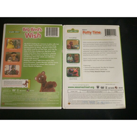 Sesame Street Double Feature DVD - Elmo's Potty Time and Big Bird's Wish - Picture 4 of 4
